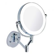 XSGDMN Makeup Mirror, Wall-Mounted Vanity Mirrors with 3X Magnification LED Light up Touch Button Adjustable Light in Bedroom or Bathroom
