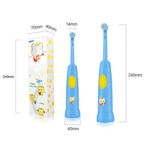  XSGDMN Kids Toothbrush, Extra Soft Dry Battery Smart Electric Toothbrush for Children Aged 3-12 Featuring Music