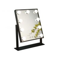 XSJ-Mirrors Wall-Mounted Mirrors Vanity Mirror with LED Lights Kit for Makeup Dressing Table | Hollywood Style Makeup Mirror LED Lights with 9/12 Dimmable Light Bulbs (Black) Bathroom Accessor