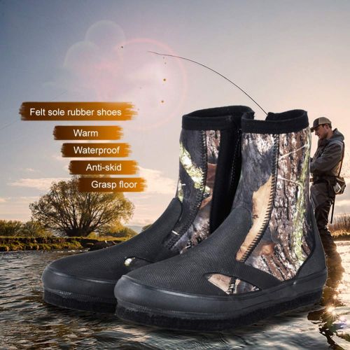  XSWEJC Diving Boots Anti-Skid Wear-Resisting Cutting-Resisting Upstream Shoes for Fishing Water Sports Shoes Rock Fishing 8 (40-41)