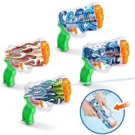 X-Shot Water Fast-Fill Skins Nano (4 Pack) by ZURU Refresh Watergun, XShot Water Toys, 4 Blasters Total, Fills with Water in just 1 Second! (Hydra, Waves, White Flame, Emerald Flame)