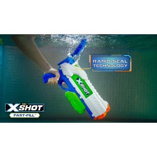  XShot Water Warfare Fast-Fill Water Blaster by ZURU (Fills with Water in just 1 Second!), Multicolor, Model:56138