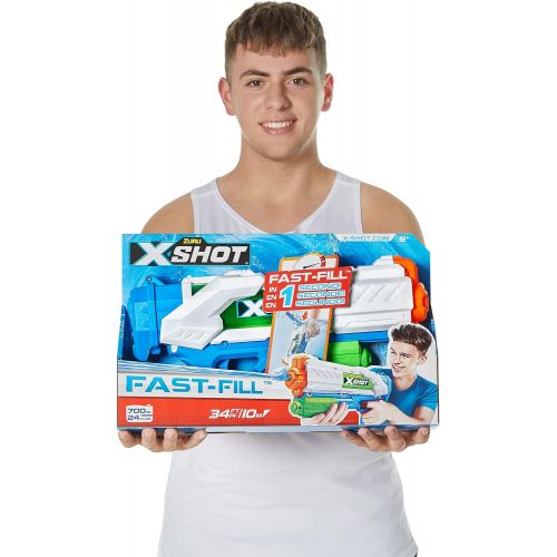  XShot Water Warfare Fast-Fill Water Blaster by ZURU (Fills with Water in just 1 Second!), Multicolor, Model:56138