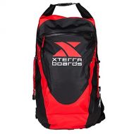 XTERRA Boards - Waterproof Backpack - Lightweight Pack wRoll Top Closure for Water Sports (BlackRed)