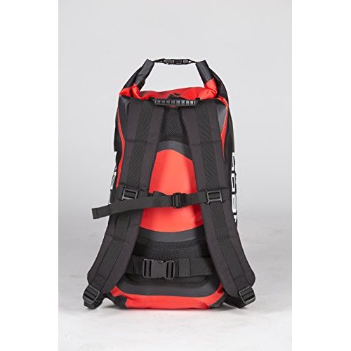  XTERRA Boards - Waterproof Backpack - Lightweight Pack wRoll Top Closure for Water Sports (BlackRed)