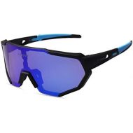 [아마존베스트]X-TIGER Polarized Sports Sunglasses with 3 Interchangeable Lenses,Mens Womens Cycling Glasses UV400 Protection,Baseball Running Fishing Golf Driving Sunglasses