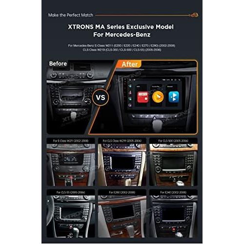  XTRONS 7 Inch Android 10 Car Stereo GPS Navigation Octa Core 4G + 64G Double DIN Car Stereo DVD Player Support CarAutoPlay Bluetooth 5.0 WiFi MirrorLink DAB + for Benz E W211