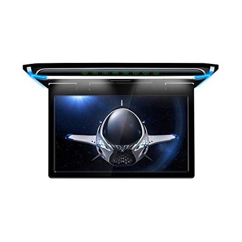  XTRONS 15.6 Inch Digital TFT 16:9 FHD Screen for Car Bus Supports 1080P Video Car Overhead Player Car Monitor with HDMI Port Automosphere LED Light Windows CE for Holiday (CM156HD)