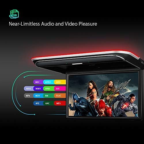  XTRONS 17.3 Inch Car Overhead FHD 1080P IPS Screen Octa Core Android Car Roof Multimedia Player with Excellent Support for Sound and Screen Mirroring HDMI/USB/AV/FM/IR