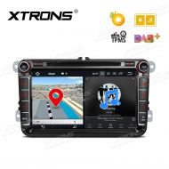 XTRONS 8 Inch Octa-Core Android 8.0 HD Capacitive Touch Screen 4G RAM 32G ROM Car Stereo Radio DVD Player GPS CANbus OBD2 Tire Pressure Monitoring DVR for Wolkswagen Seat Skoda