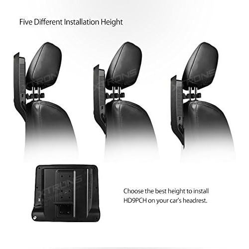  XTRONS 9 HD Active Car Pillow Headrest Monitor Portable DVDUSB Player Game HDMI (HD9PCHBlackx2)