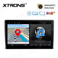 XTRONS Android 8.1 Oreo Octa Core 10.1 Inch 2GB DDR3 RAM 16GB ROM Rotatable Face Panel Car Stereo DVD Radio GPS 4K Video WiFi OBD2 Screen Mirroring DVR 2 DIN