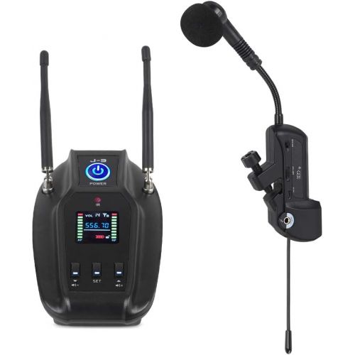  [아마존베스트]XTUGA J-3 Professional True Diversity UHF Instrument Microphone Wireless Transmission System for Saxophone Transmitter Receiver 492ft Transmission Range,Plug and Play