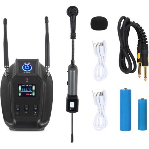  [아마존베스트]XTUGA J-3 Professional True Diversity UHF Instrument Microphone Wireless Transmission System for Saxophone Transmitter Receiver 492ft Transmission Range,Plug and Play