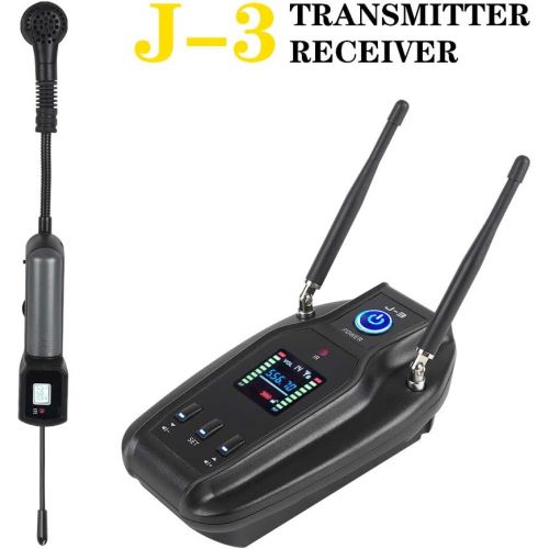  [아마존베스트]XTUGA J-3 Professional True Diversity UHF Instrument Microphone Wireless Transmission System for Saxophone Transmitter Receiver 492ft Transmission Range,Plug and Play