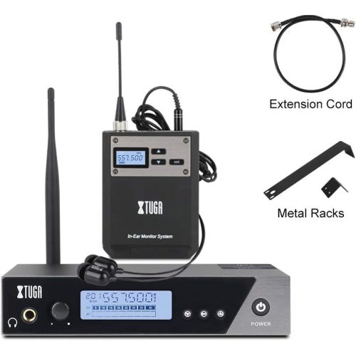  [아마존베스트]XTUGA IEM1100 UHF Single Channel in Ear Monitor System Selectable Frequency Wireless Professional in-Ear Monitor System Ideal for Stage, Studio, Exhibit, Lecture, Speech