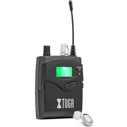  [아마존베스트]Xtuga BK510 Single Channel in Ear Monitor System UHF 100-Channel Wireless Professional in-Ear Monitor System USB and White Color Earbud Headphones