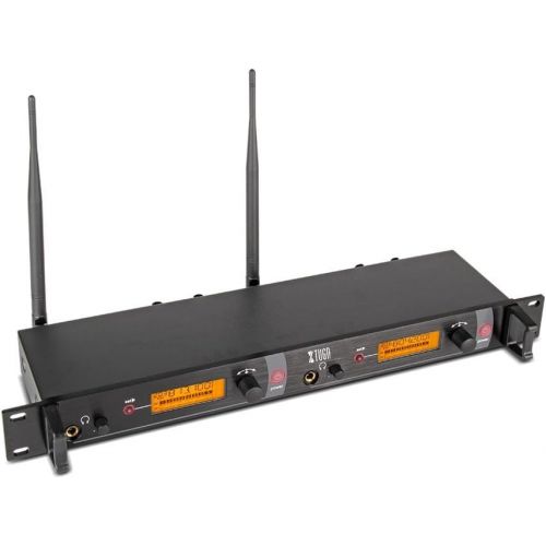  [아마존베스트]XTUGA RW2080 Rocket Audio Whole Metal Wireless in Ear Monitor System 2 Channel 2 Bodypack Monitoring with in Earphone Wireless Type Used for Stage or Studio ¡­