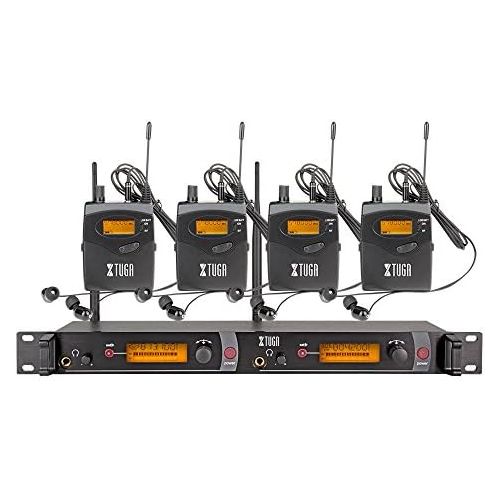  Top Quality!! XTUGA RW2080 In Ear Monitor System 2 Channel 4 Bodypack Monitoring with in earphone wireless SR2050 Type!