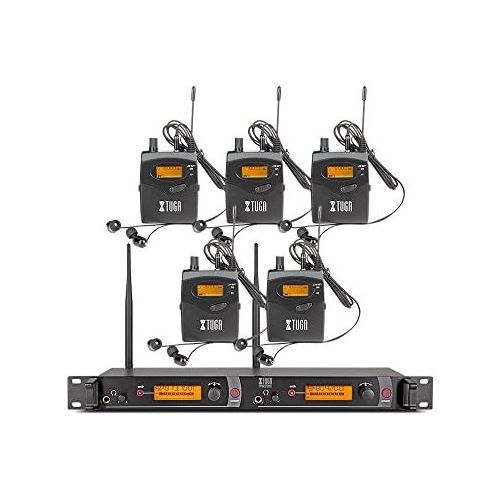  XTUGA RW2080 Rocket Audio Whole Metal wireless In Ear Monitor System 2 Channel 5 Bodypacks Monitoring with in earphone wireless Type Used for stage or studio