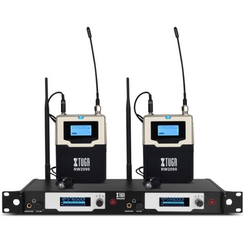 XTUGA RW2090 Double Channel Wireless IN-EAR MONITOR SYSTEM METAL RECEIVER With Detachable Antenna Used for stage or studio (Only receiver)
