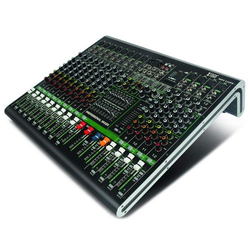  XTUGA MRV122FX 12-Channel Audio Mixer Sound board Ultra-fashion of all metal chassis with digital display MP3,Bluetooth,EQ,Effects Used for DJ Stage Party