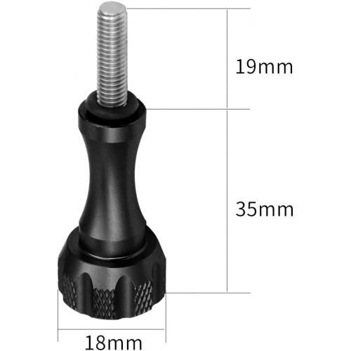  XT-XINTE CNC Aluminum Alloy Thumb Screw Compatible for GoPro Hero 6 5 4/SJCAM/Xiaomi Yi 4K 4K+ h9 Action Camera Tripod Accessory (Long Version)