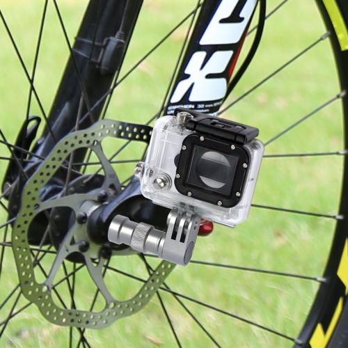  XT-XINTE Portable Bicycle Camera Mount Wheel Hub Bracket Sport Action Camera Bike Mount Holder Compatible for GoPro Hero 5 4 3 3+ 2/Xiaomi Yi