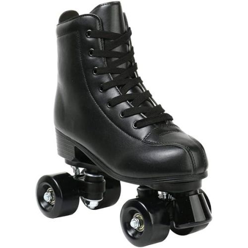  Roller Skates, Double-Row Roller Skates for Unisex, Roller Skates PU Leather High-top Roller Skates Four-Wheel Roller Skates Shiny Roller Skates