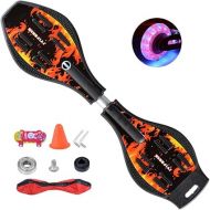 Rip Stick Skateboard, Compact and Lightweight Ripstick Deluxe Junior Caster Board in Amazing 8 Color, with Illuminating Wheels and 360 Degree Casters for More Excitement and Fun for Kids Adults
