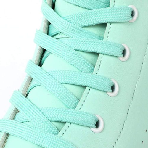  XUDREZ Roller Skates for Women Cozy Green PU Leather High-top Roller Skates for Beginner, Indoor Outdoor Double-Row Roller Skates with Shoes Bag