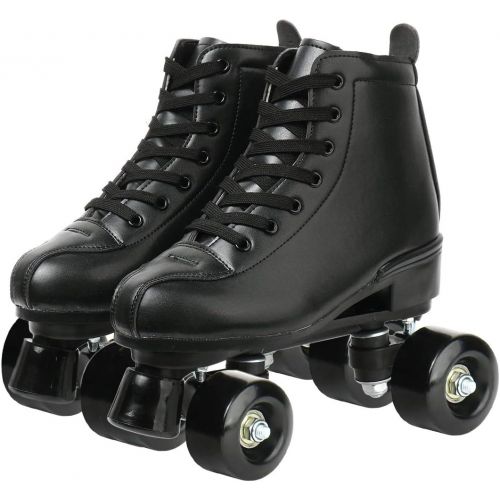  [아마존베스트]XUDREZ Classic Roller Skates High-Top Double-Row Leather Roller Skates for Women and Men