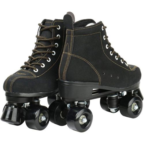  [아마존베스트]XUDREZ Roller Skates for Women Men High-top Roller Skates Four Wheels Roller Skates Shiny Roller Skates for Girls Boys with Shoes Bag