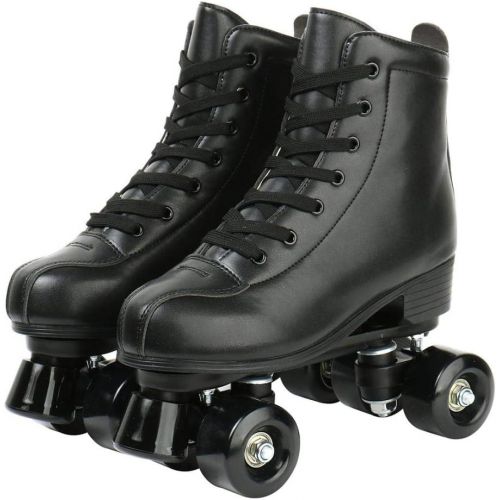  [아마존베스트]XUDREZ Roller Skates, Double Row Skates Adjustable Leather High-top Roller Skates Perfect Indoor Outdoor Adult Roller Skates with Bag