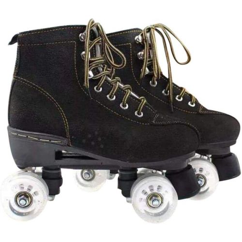  [아마존베스트]XUDREZ Artificial Fur Roller Skates Unisex High-Top Shoes Design Double-Row,Classic Premium Roller Skates for Women and Men