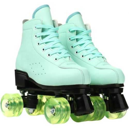  XUDREZ Leather Roller Skates Unisex High-Top Shoes Design Double-Row,Classic Premium Roller Skates for Women and Men