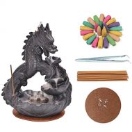 인센스스틱 XUDREZ Ceramic Incense Burner,Incense Burner Holder Home Decoration Aromatherapy Gift Decoration Free 20 Incense Cones 30 Sticks 1 Mat 1 Tweezer