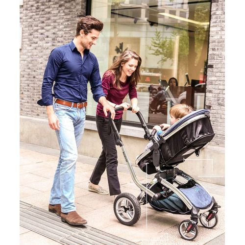  XUE Baby Stroller, can sit on The European high Landscape cart Four Wheel Suspension 360 Degree Steering Travel & Everyday Umbrella Stroller System
