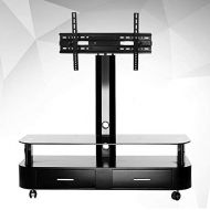 XUEXUE Rolling TV Stand Mobile Universal TV Cart, for LCD LED Plasma Flat Screen Panel Trolley Floor Stand with Locking Wheels Fits 32 to 65 Height Adjust 360º of Swivel
