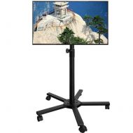 XUEXUE Rolling TV Stand Mobile Universal TV Cart Mount Fits LCD LED Flat Screen TV Up to 14-40 Adjustable Height VESA 75x75, 100x100 Bedroom Living Room Conference