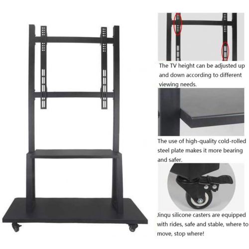  XUEXUE Rolling TV Stand Mobile Universal TV Cart, Mobile TV Cart for LCD LED Plasma Flat Screen Panel Trolley Floor Stand with Locking Wheels Fits 50 to 100