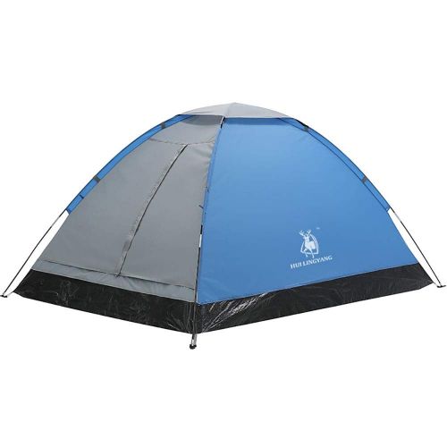  XUROM-Sports Camping Tent 2 Person Lightweight Tent Waterproof Windproof UV Protection Perfect Beach Outdoor for Outdoor, Hiking, Climbing, Travel (Color : Blue, Size : Free Size)