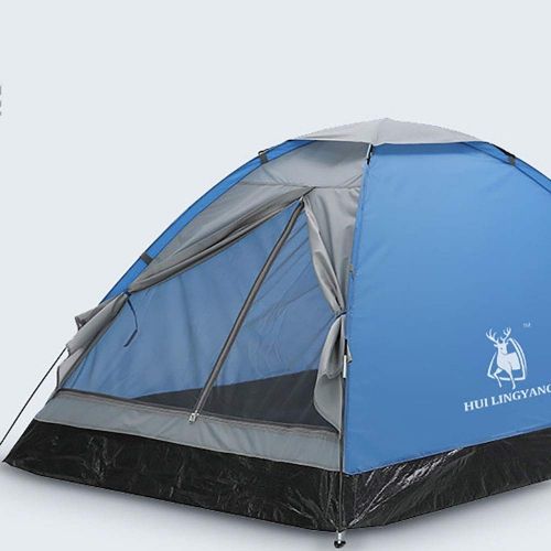  XUROM-Sports Camping Tent 2 Person Lightweight Tent Waterproof Windproof UV Protection Perfect Beach Outdoor for Outdoor, Hiking, Climbing, Travel (Color : Blue, Size : Free Size)