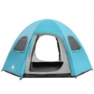 XUROM-Sports Camping Tent Camping Tent 6-8 Persons Easy Tent Automatic Double Layer for Hiking Beach for Outdoor, Hiking, Climbing, Travel (Color : Blue, Size : Free Size)
