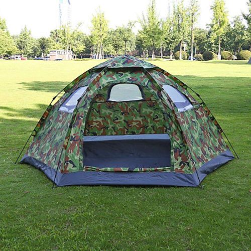  XUROM-Sports Camping Tent Waterproof Voyager Outdoor Tunnel Tent Available in 4 Person Tent Full Standing Head Height for Outdoor, Hiking, Climbing, Travel (Color : Multi-Colored,
