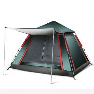 XUROM-Sports Camping Tent Camping Tents 3-4 Person Waterproof Quick Set Up Family Beach Dome Tent UV Protection for Outdoor, Hiking, Climbing, Travel (Color : Green, Size : Free Si