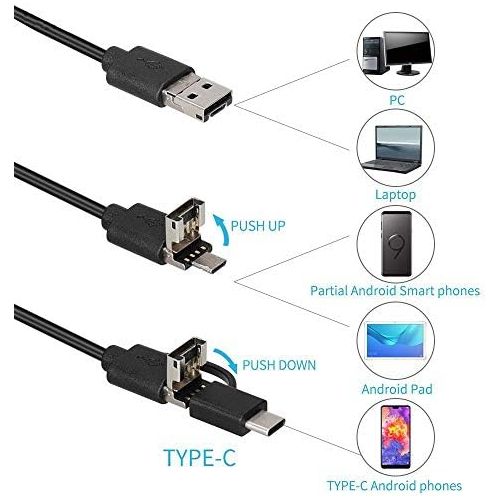  [아마존베스트]XVZ USB-Digitalmikroskop,Typ C Micro-USB 3 in 1 Handheld 50X-1600X-Vergroesserung,OTG-Adapter und Endoskop mit Halterung,kompatibel mit Telefon-,Pad-,Samsung Galaxy-,Android-,Mac- un