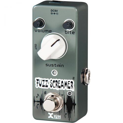  XVive},description:XVIVEs V4 Fuzz Screamer is a classic fuzz with a 21st century twist. Its simple-to-use design offers XVIVE BITE tone control (bass and treble blend) and Wide BIT