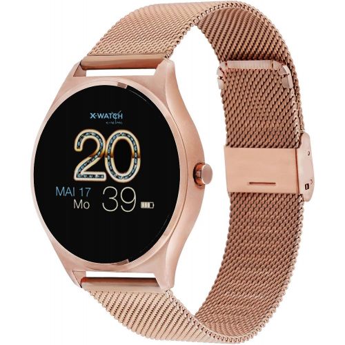  [아마존베스트]X-WATCH 54029 JOLI XW PRO - Ladies Smartwatch - iOS - Pedometer Watch - Fitness Gold
