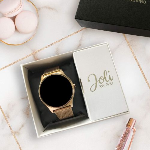  [아마존베스트]X-WATCH 54029 JOLI XW PRO - Ladies Smartwatch - iOS - Pedometer Watch - Fitness Gold